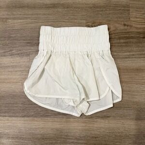 FP Movement The Way Home Shorts Womens Small Optic White Athletic Gym Running